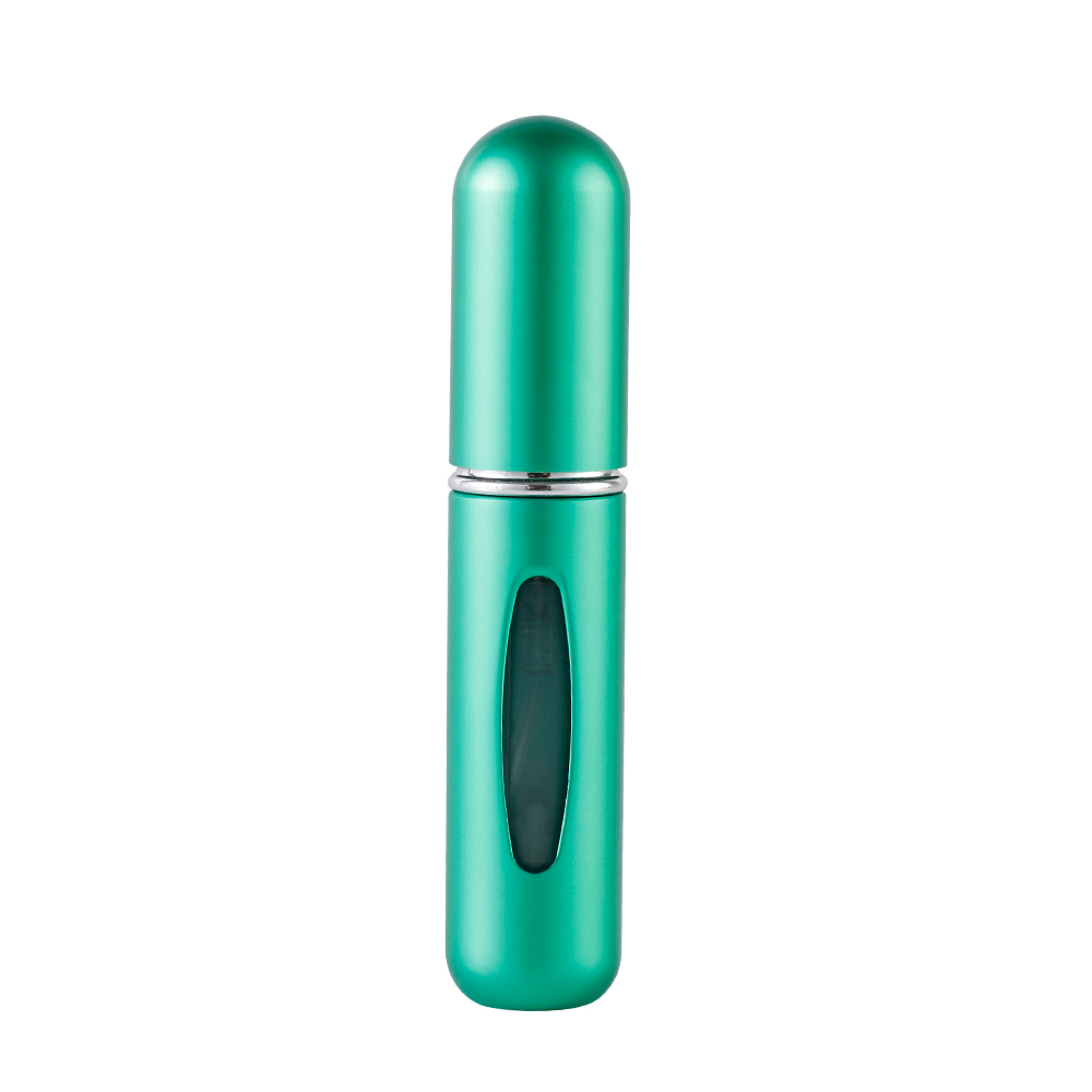 Mini botella de Perfume portátil de viaje de alta gama, Base de recarga, carga recta, muestra pequeña de Perfume, Material de aluminio: Rojo