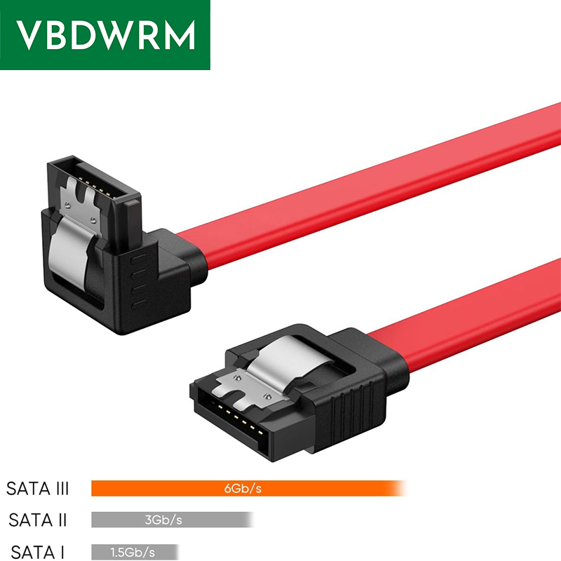 Cavo SATA III Cavo dati Sata III angolato da 6 Gbps Sata 3.0 con chiusura di bloccaggio per SSD SATA da 2,5", unità HDD da 3,5 pollici