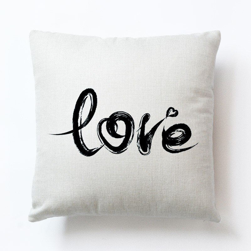 Liefde Paar Novel Kussenhoes Sofa Kussenslopen Woonkamer Decoratie 1Pcs 45X45Cm Dutje Pillowsham Voor Kinderen: D6
