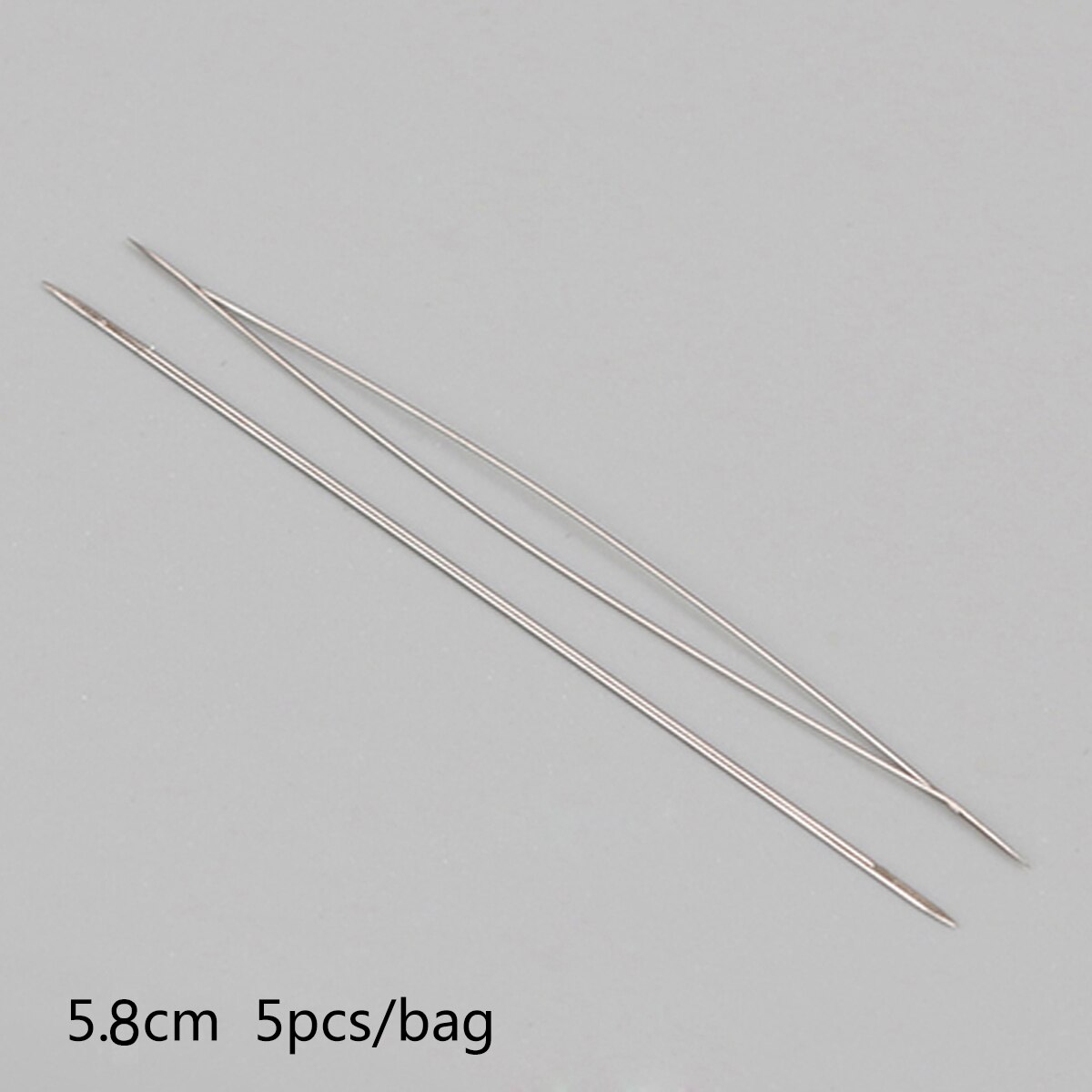 1-5Pcs Zentralen Ende Öffnung Gebogene Perlen Nadeln Edelstahl Werkzeuge Pins für bead Threading String Schnur Einfach schmuck Machen: 5.8cm 5pcs