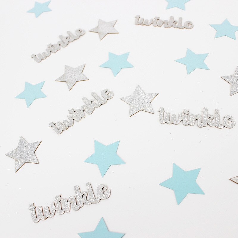 100 stuks roze gouden twinkle star papier confetti babyshower geslacht onthullen snoep gunst doos diy benodigdheden verjaardagsfeest tafeldecoratie: 10