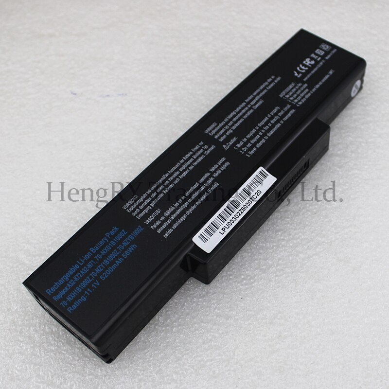 Laptopaccu voor asus  a32-k72 a32-n71 k72dr k72 accu voor laptop asus  k72d k72f k72jr k73 k73sv k73s k73e n73sv accu