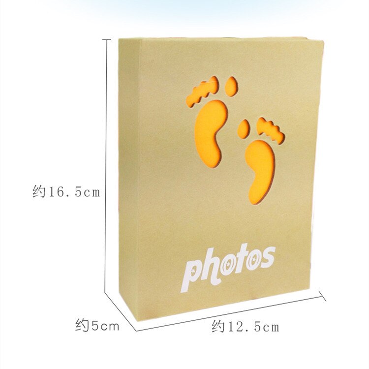 6 Inch 100 Pages Pocket Inserts Plastic Kraft Paper Album Children Baby Photo Album Picture Storage Frame