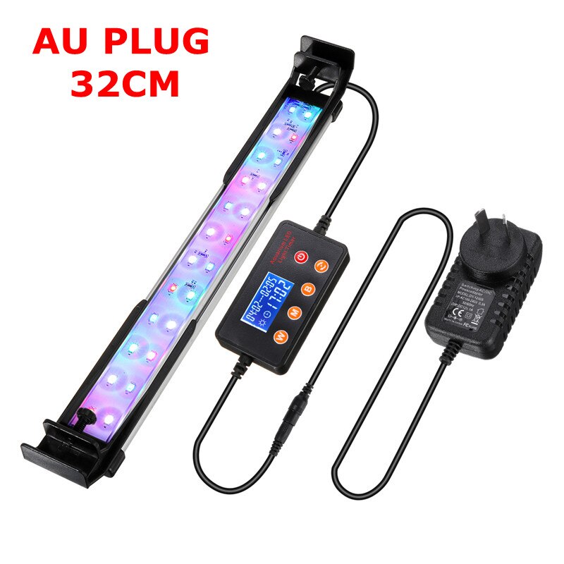 Led Licht Aquarium Led Verlichting Fish Tank Lamp 22-72Cm Verstelbare Aquatic Plant Lampen Rgb Decoratie Professionele Afstandsbediening lichten: AU PLUG 32CM