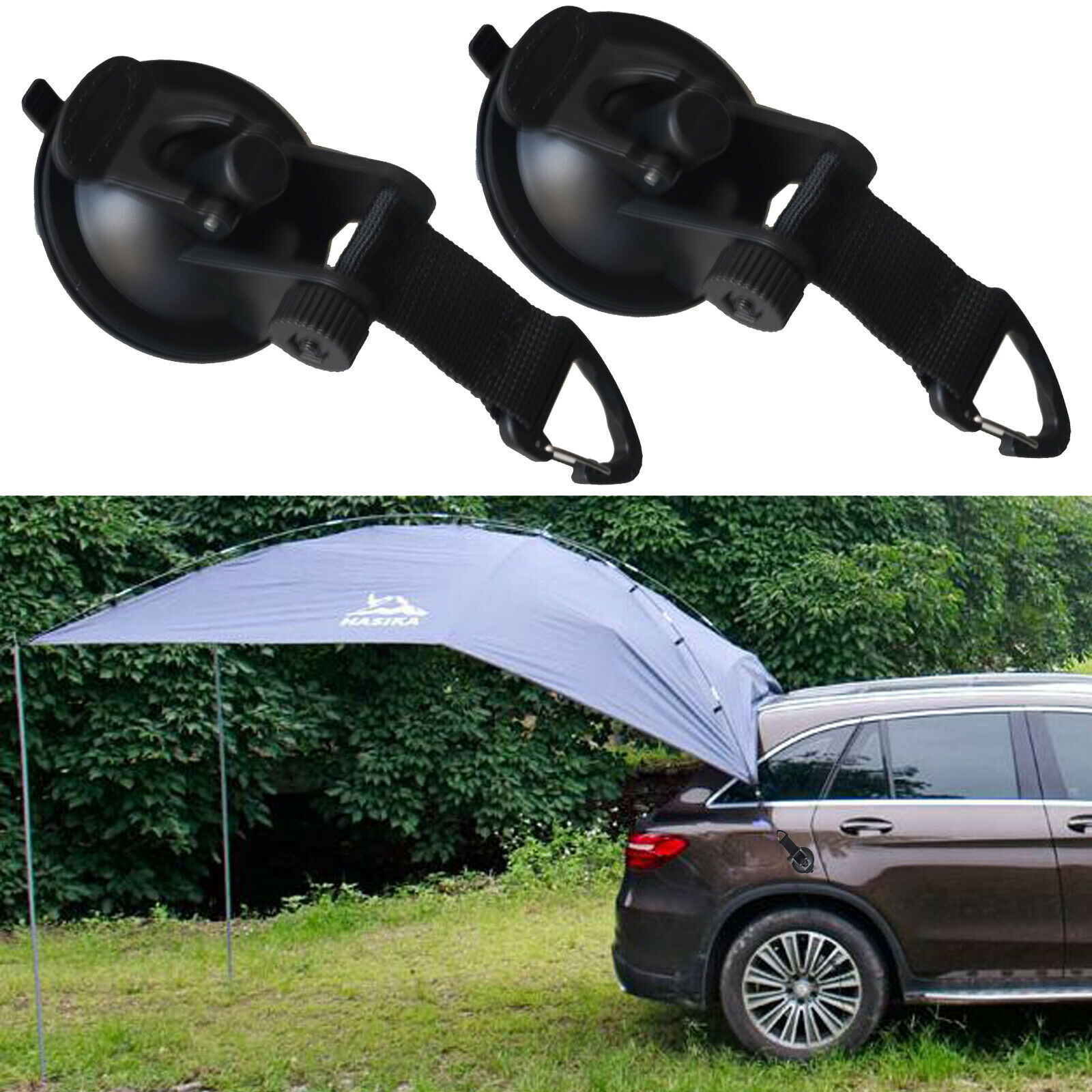 Fermeture du crochet de fixation à ventouse, lot solide, bâche de Camping comme auvent latéral de voiture 2 pièces/lot