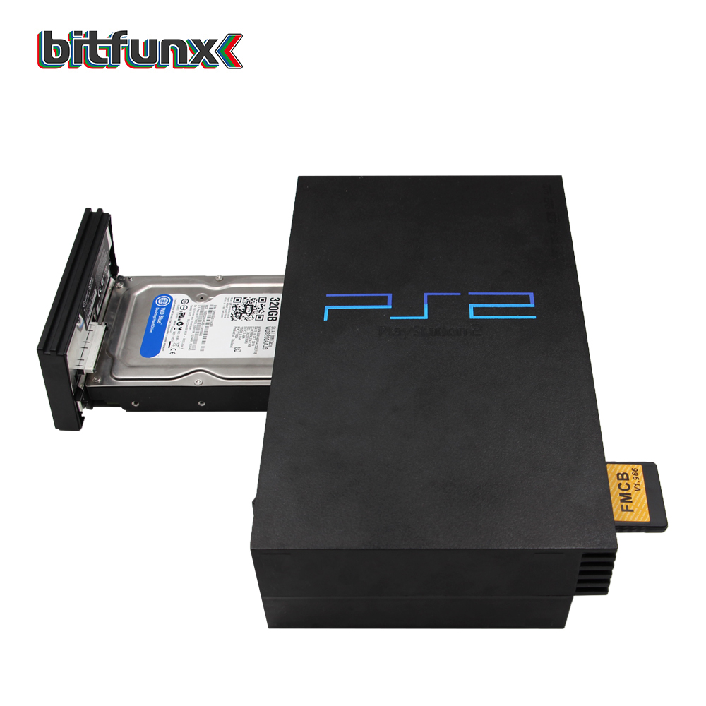 BitFunx GameStar SATA-Adapter, kompatibel mit 2,5 oder 3,5 Zoll HDD-Festplatte für Playstation 2 PS2-Spielekonsole