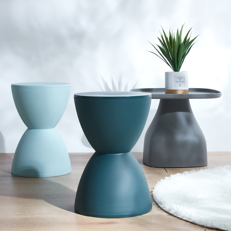 Taburete bajo nórdico para sala de estar, taburete circular y moderno de ocio para el hogar, simple y grueso, cambio de zapatos para el hogar, taburete de comedor para niños