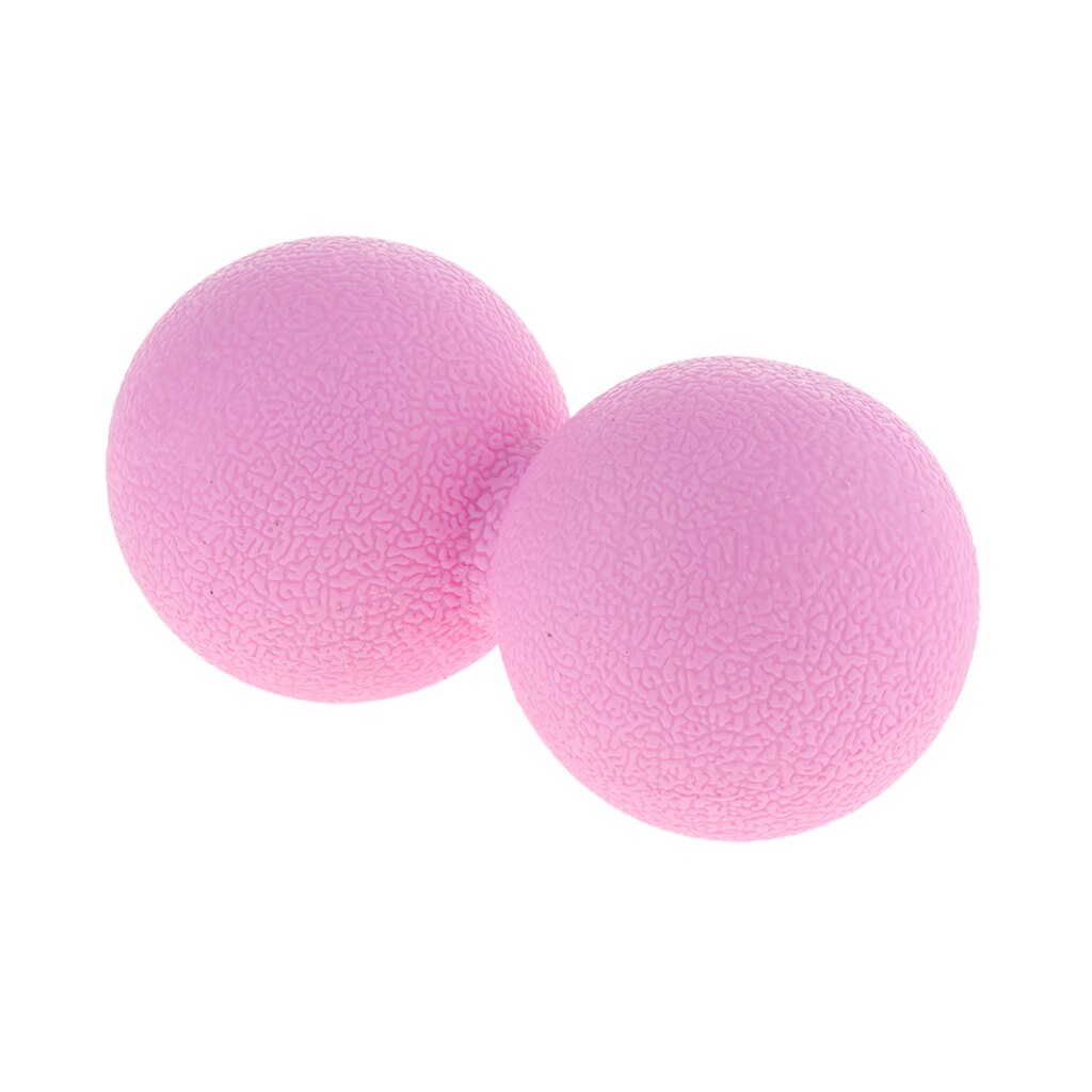 Lacrosse massagekugle myofascial muskelfrigørelsesværktøj dybvævsmassageapparat: Dobbelt bold pink