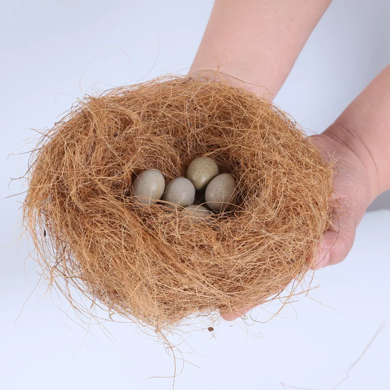 1 Pack Kokosvezel Vogelhuis Natuurlijk Nestmateriaal voor Vogels Duiven Kanaries Vinken Parkieten Parkieten Vogelkooi Decoratie: M