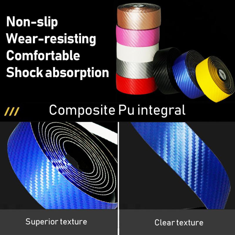 Motsuv landevejscykel styrrem cykel pu mønster håndtag grip tape høj elastisk eva skridsikker stødabsorberende styr tape
