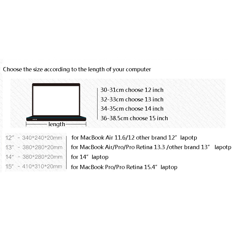 Women Handbag Laptop Bag 15.6 14 13 12 11 Inch Computer Sleeve Briefcase Case for Macbook Air Pro Retina 12 13,15.4