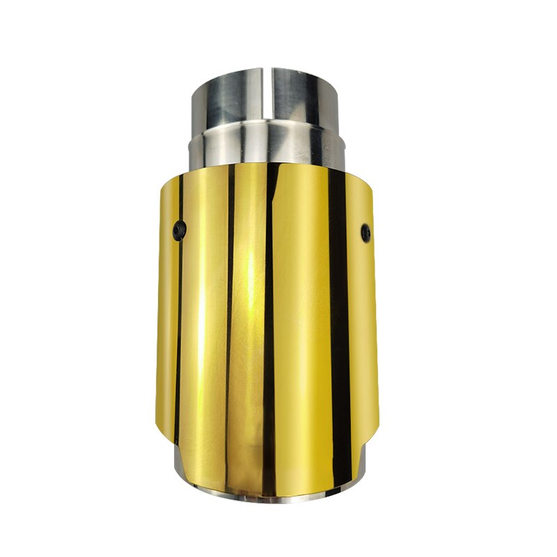 1 Piece Exhaust Tail Pipes Glossy Gold Muffler Tip Tail Universal Stainless Steel Pipes Throat End Tip