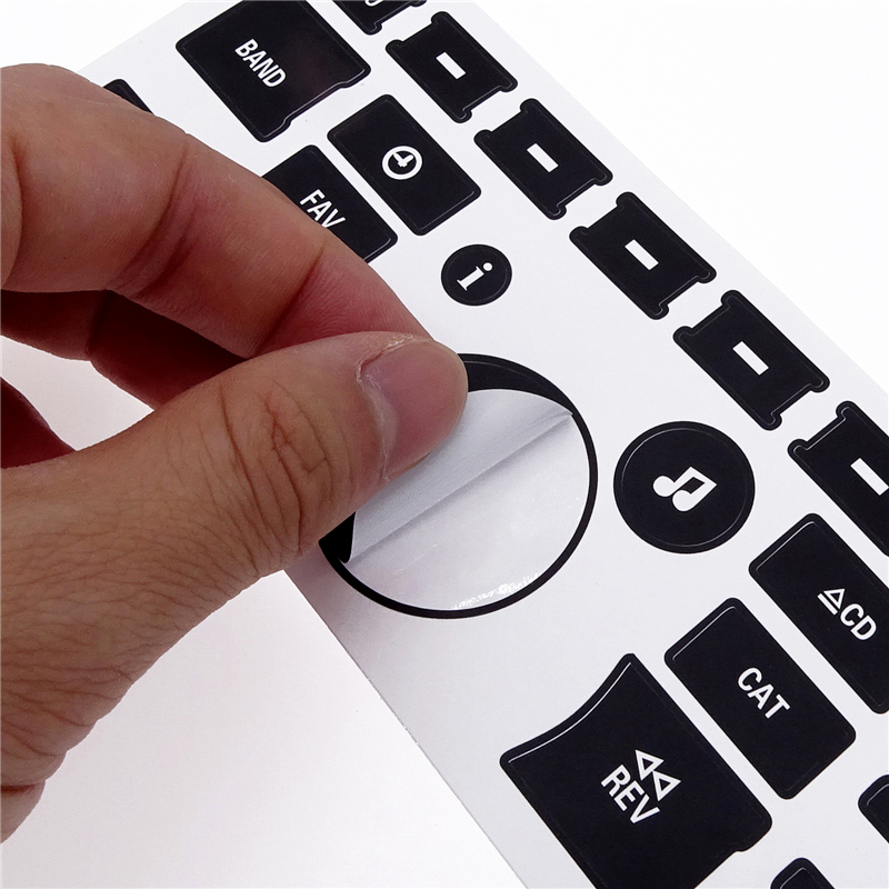 1 Pcs Radio Dash Button Repair Kit Decal For Chevrolet Silverado Cadillac Tahoe Escalade Buick Enclave GMC Acadia GM Vehicles