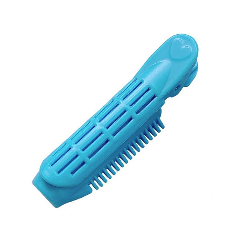 Bigoudis professionnels en plastique, 6 pièces, outils de coiffure, bigoudis naturels, ondulés: Bleu