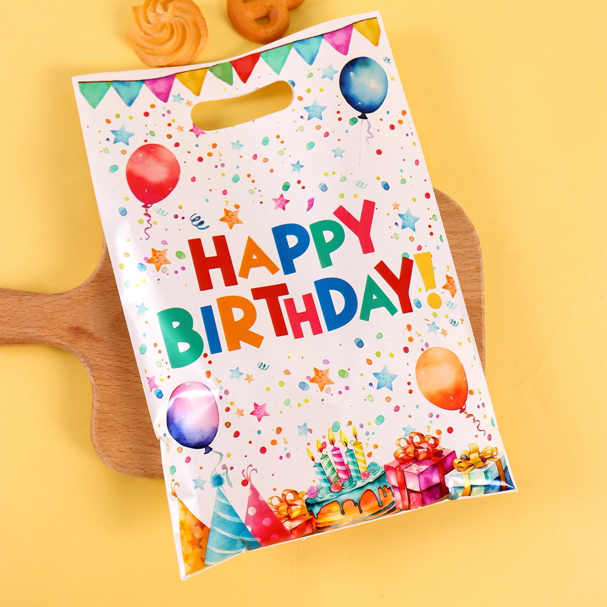 10/20/50 Uds. Bolsas de de feliz cumpleaños bolsas de recuerdo de de plástico con globo de estrella para de cumpleaños de adultos cocina en casa