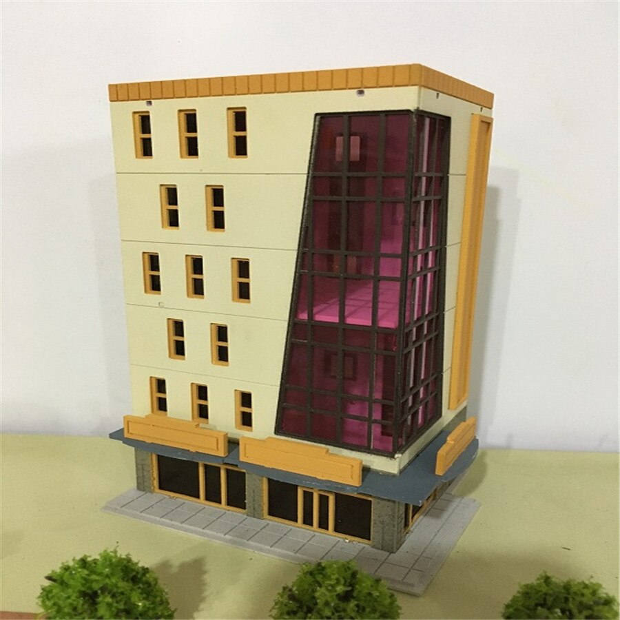 2pcs/lot Model 1:87 HO Scale Plastic Color Building For Ho Train Layout