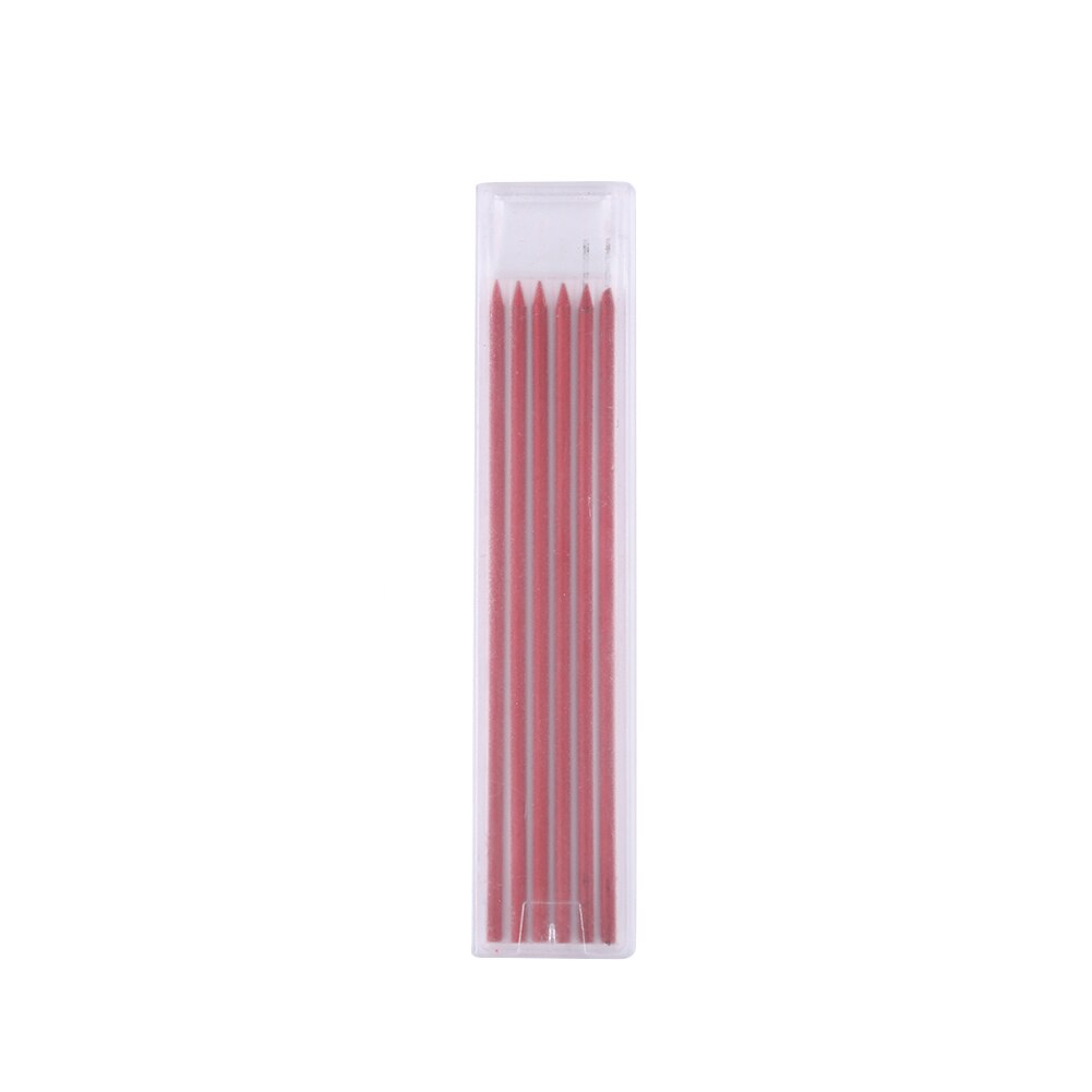 Solid Carpenter Pencil Set Woodworking Tools Mechanical Pencil 3 Colors Refill Construction Job Tools Carpentry Marking Scriber: Red Refill