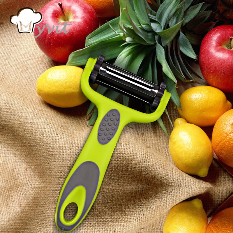 Multifunktionale Schäler 360 Grad Dreh Kartoffel Schäler Gemüse Cutter Obst Hobel Küche Spielereien mit 3 Klingen