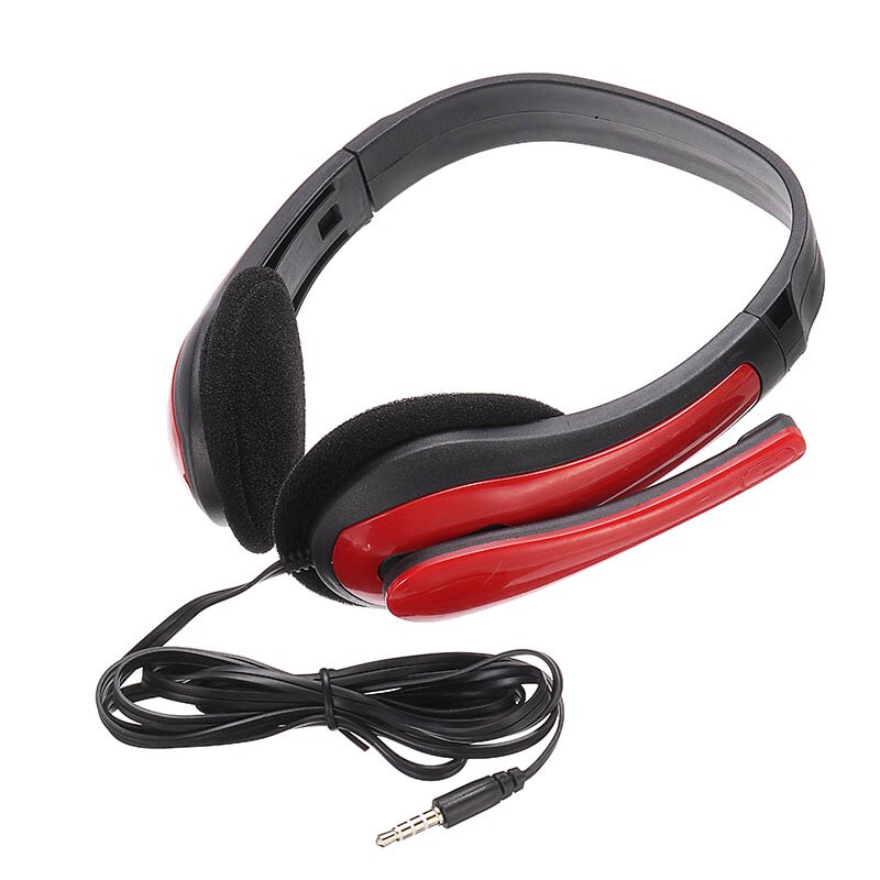 1 Pcs Rode 3.5Mm Microfoon Verstelbare Hoofdband Wired Stereo Headset Noise Cancelling Oortelefoon Voor Computer Laptop Desktop