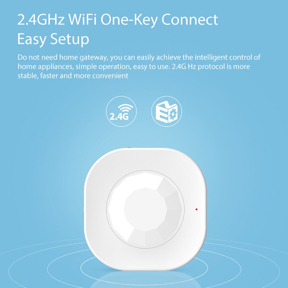WiFi Human Presence Infrared PIR Motion Sensor Security Burglar Alarm Sensor APP Control Compatible Tuya Smart Home Automation