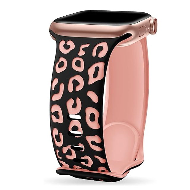 Engraved Strap For Apple Watch Band 45mm 44mm 46mm 42mm 41mm 40mm 49mm Silicone Correa Bracelet Series 8 9 10 7 SE 6 5 4 Ultra 2: Celestial Teal / 22mm