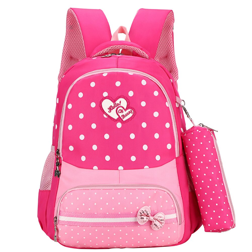 Mädchen Nette Gedruckt Bücher Druck Relief Kinder Schule Rucksack Stoßfest Reise Rucksack Zipper Verschluss Schreibwaren Mit Bowknot