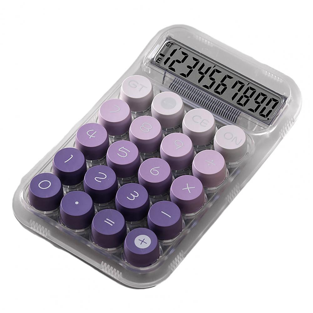 Calcolatrice da tavolo con cuscinetti antiscivolo calcolatrice da banco con tastiera meccanica a 12 cifre: Rosso