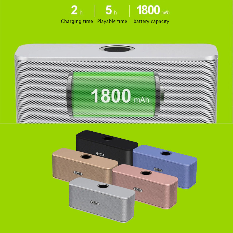 Ewa W1 Bluetooth Speaker Draagbare Subwoofer 20W Met 360 Stereo Geluid Hifi Luidsprekers Voor Computer/Telefoon MP3 Speler