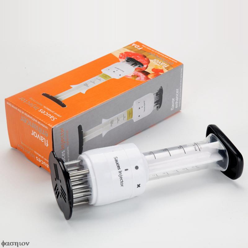 2-in-1 Meat Tenderizer Marinade Sauces Injector BBQ Steak Meat Beef with Stainless Steel Needle: Default Title