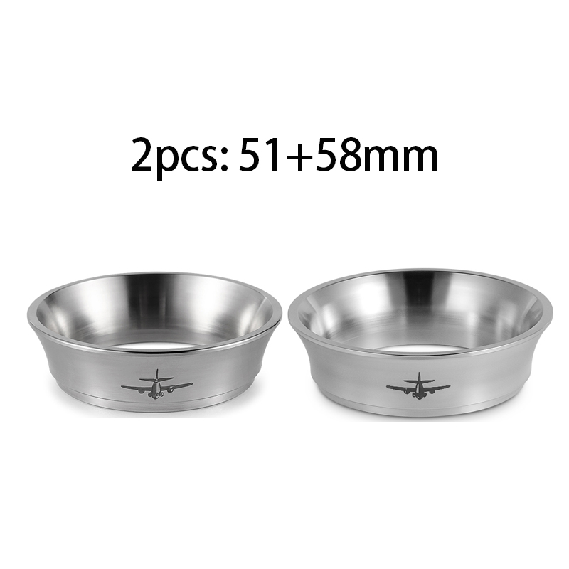 MHW-3BOMBER 51 mm & 58 mm Espresso-Dosiertrichter, Edelstahl, Kaffee-Dosierring, kompatibler Siebträger, Heim-Barista-Zubehör: Brown