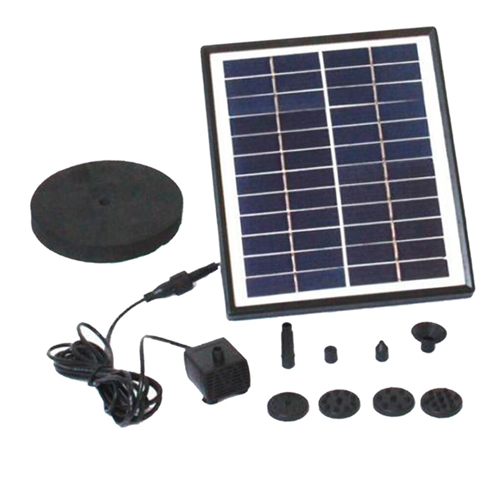 12V 5W Solar Fountain Pump Solar Water Pump Floating Fountain for Bird Bath Water Cycling Fish Tank Garden Solar Water Pump Kit