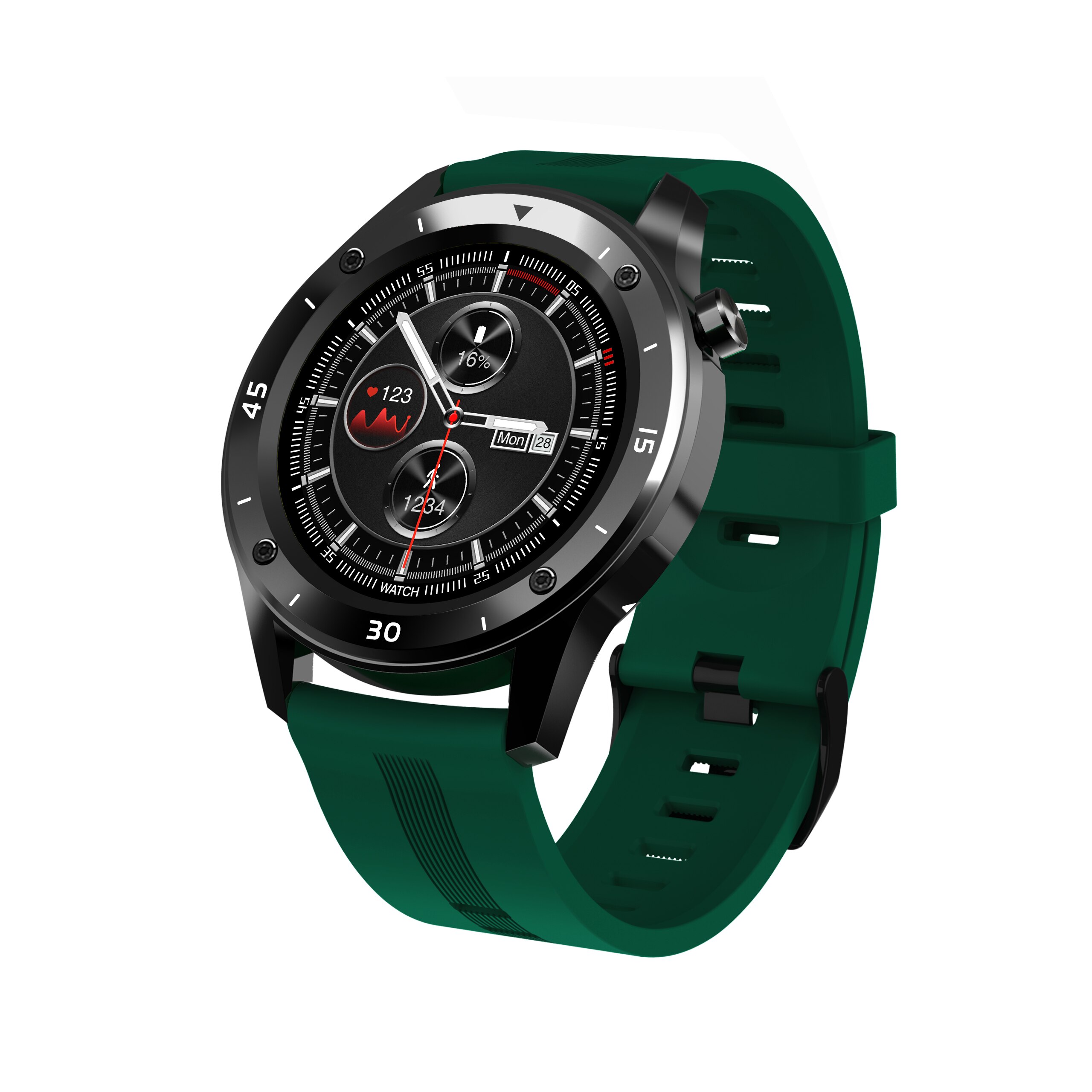 Multifunktions-smartwatch mit bluetooth, elektronische uhr mit herzfrequenzmessung, sportuhr, elektronischer wecker, fitness-tracker für #39: Grün