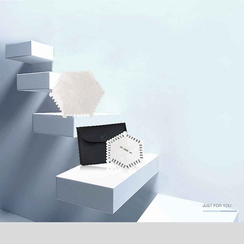 Strumento del tester del tester del calibro del pettine di spessore del pettine del film bagnato dell'acciaio inossidabile di esagono di alta precisione 25-3000um