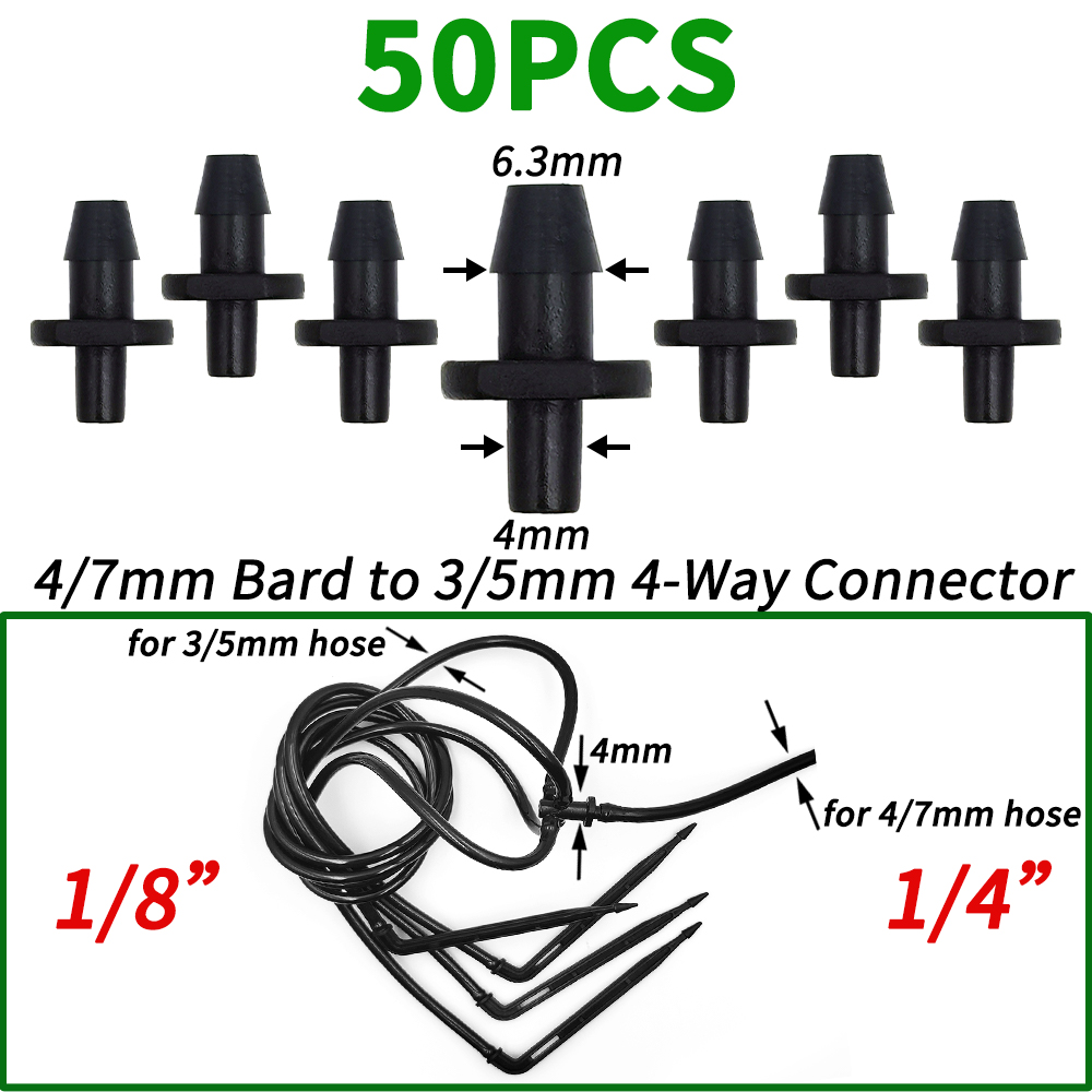Irrigatie 2l/4l/8l Constante Druppelaar Met 4-Way Cross Connector Landbouw Druppelwater Irrigatie Druppelpijl Connector 20Sets: Licht Groen