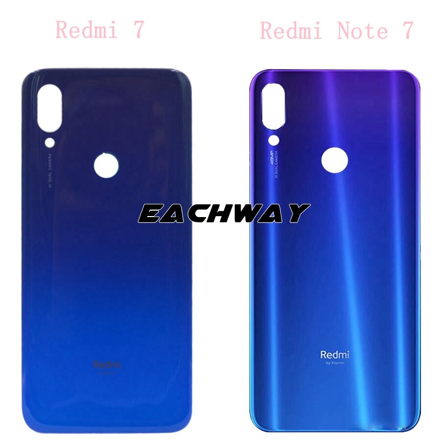 Für Xiaomi Redmi 7 Zurück Batterie Abdeckung Redmi7 Hinten Glas Tür Gehäbenutzen Tafel Ersetzen Teile Xiaomi Redmi Hinweis 7 Profi batterie Abdeckung