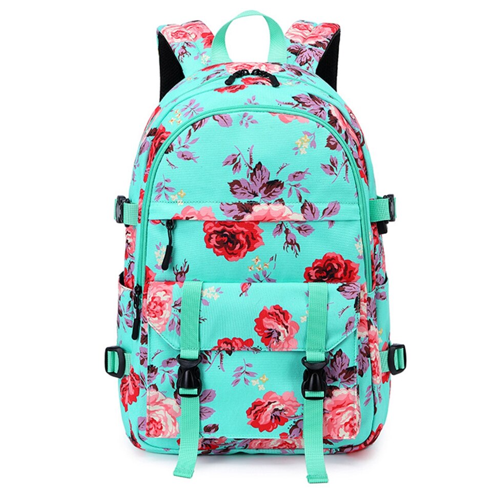 Bloemen laptop rugzak boekentas voor tieners college dagrugzak reistas waterafstotende middelbare schooltas rugzak voor meisjes vrouwen