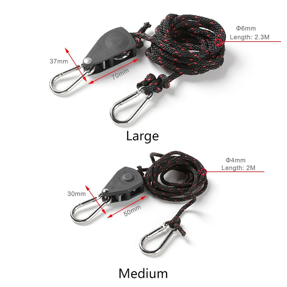 Katrol Zware Verstelbare Grow Light Ratchet Touw Hanger Yoyo Voor Camping Luifel Wind Touw Tent Vaste Gesp Katrol Spanner