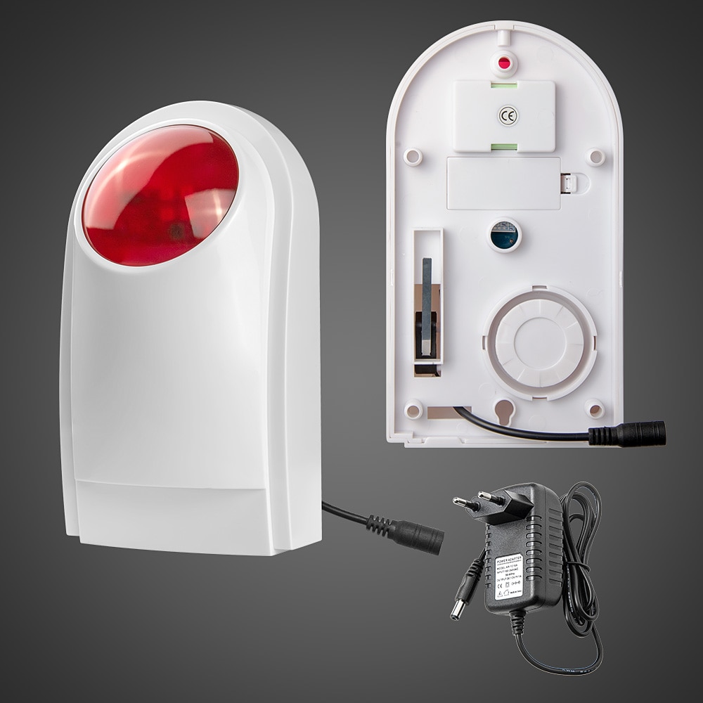 Wireless Outdoor Waterproof Flash Siren Sound Strobe Flash Alarm Siren For Wifi G90B G90E Home Security Alarm System