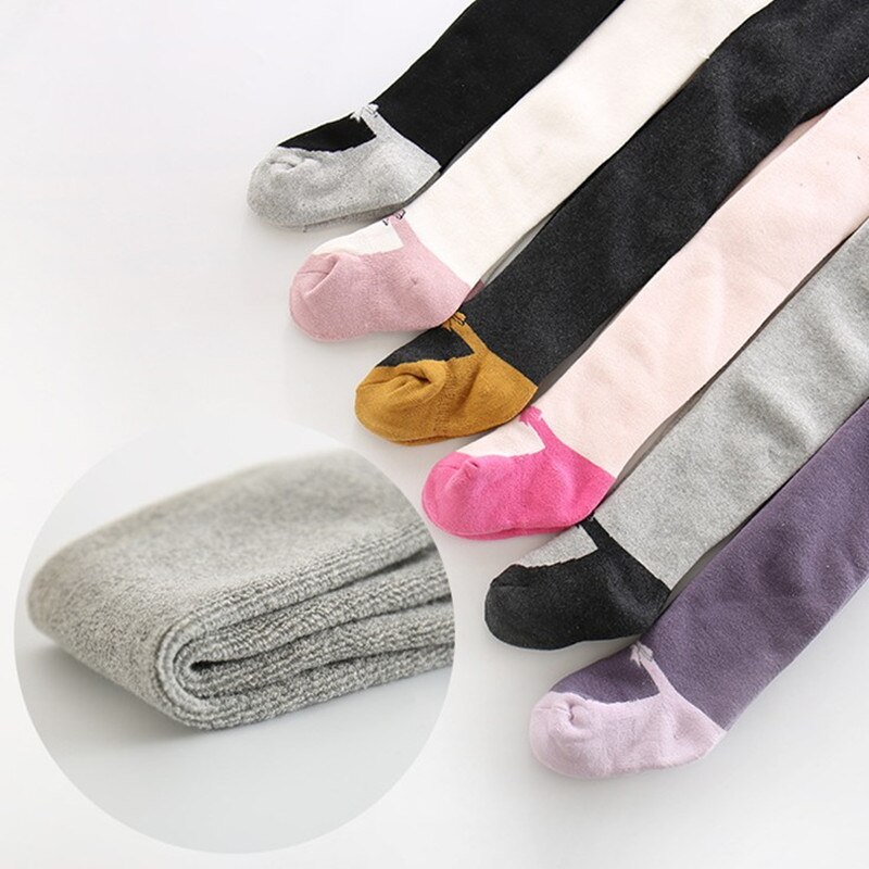 Anyongzu High baby boy girls even pantyhose Winter Combed Cotton Tights Warm Children Stretch thickening