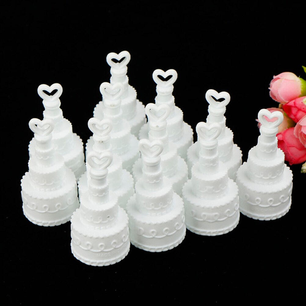 12pcs White Cake Empty Bubbles Soap Bottles Romantic Event Festival Supplies Kid Toy Wedding Birthday Party Decor