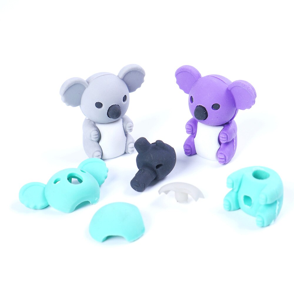de dibujos animados lindo animal Koala de goma/papelería: artículos para los niños de los estudiantes/juguete de goma
