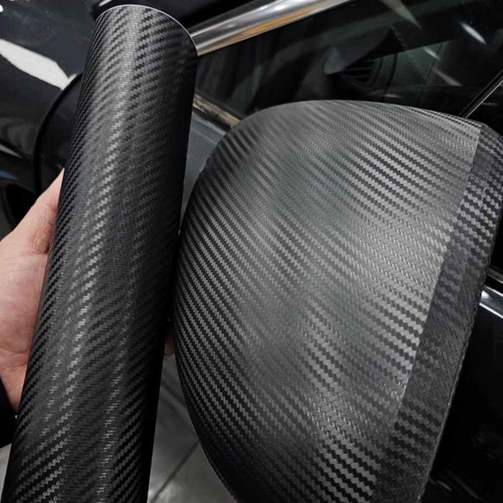 Adesivo de fibra de carbono 3d para carro, mudança de cor preta, filme de vinil, envoltório de carro, adesivo, decalque de motocicleta, acessórios automotivos