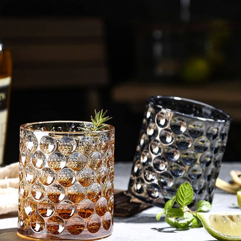 300ml Nordic Relief Pearl Point Whiskey Glass Heat Resistant Lead-free Home Coffee Mug Bar Club Voldka Cocktail Glass Drinkware