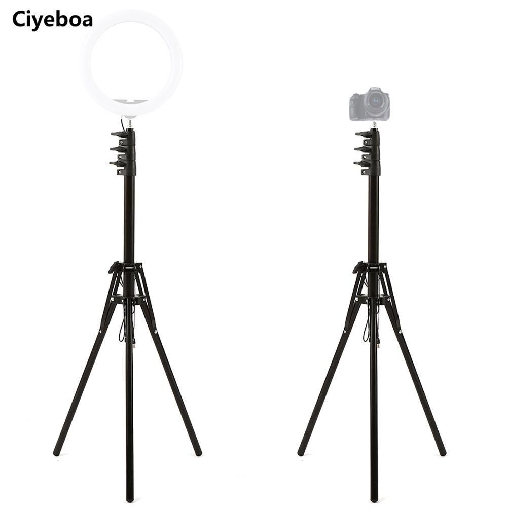 Ciyeboa Licht Stativ Unterstützung Stehen Verstellbare Stativ 2M RingLamp Stativ Beleuchtung Flash UmbrFor Make-Up Video Live