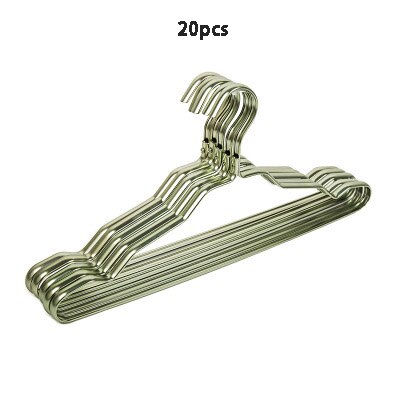 Cintres métalliques pour vêtements, 20 pièces, en alliage d'aluminium, support de séchage antidérapant, épais et coupe-vent, pour sous-vêtements, ceinture, manteau: green-20pcs