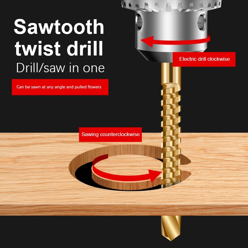 3-8mm Cobalt Drill Bit Set Spiral Screw Metric Composite Tap Metal HSS Twist Drill Bit Set for Wood Cutting Drilling Polishing