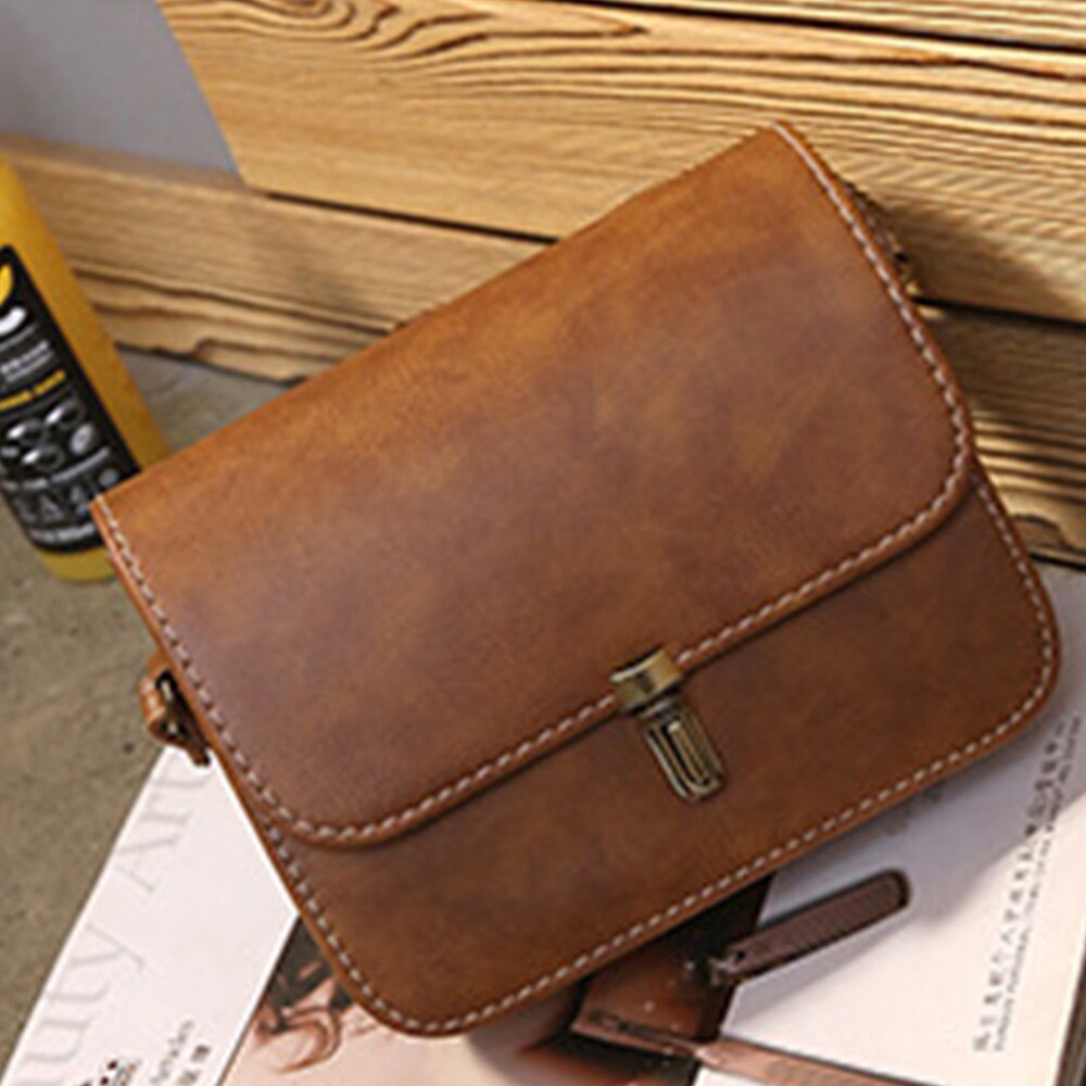 Women Small Square Bag Ladies Car Line Handbag Retro Shoulder Bags Messenger bag Mobile Phone Packet: E765112A1