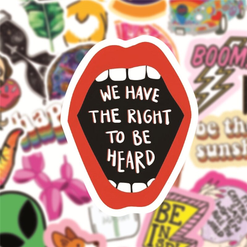 50 PCS Colorful Stickers For Hydro Flask Water Bottle Vinyl Decals DIY Laptop Phone Cute Trendy Aesthetic Teen Girls Sticker