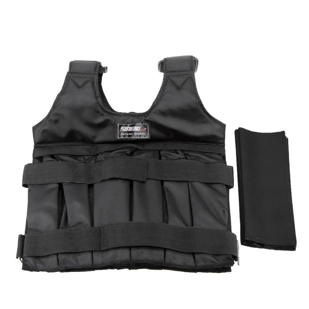 Max Loading 20kg/50kg Adjustable Weighted Vest Weight Jacket Fitness Boxing Training Waistcoat Invisible Weightloading Sand