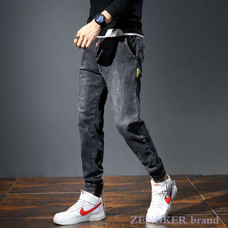 Herfst Oversized Jeans Mannen Stretch Losse 6XL 7XL Mannen Broek Plus Size Jeans Mannen Broek Enkellange lengte Denim Jeans